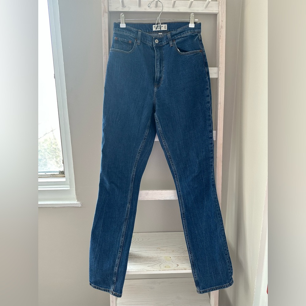 Abercrombie & Fitch Curve Love 90s Slim Straight Ultra High Rise size 28/6 LONG